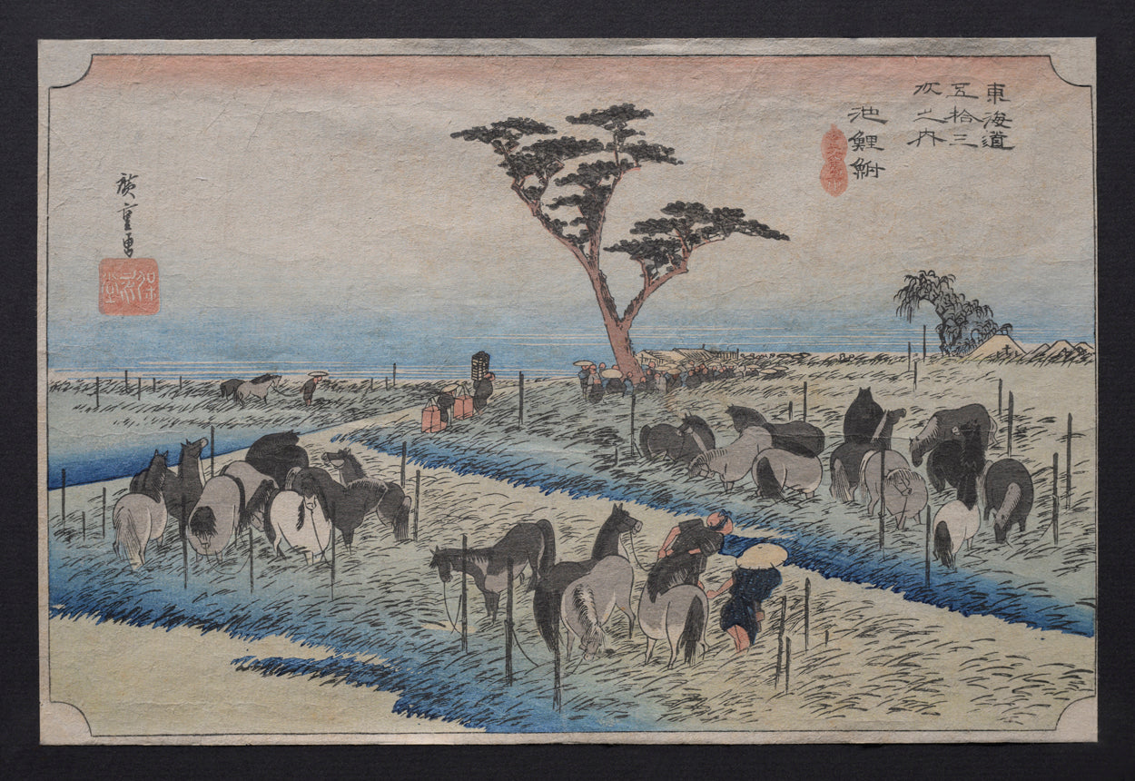 Summer Horse Market | Japanese Equestrian Print