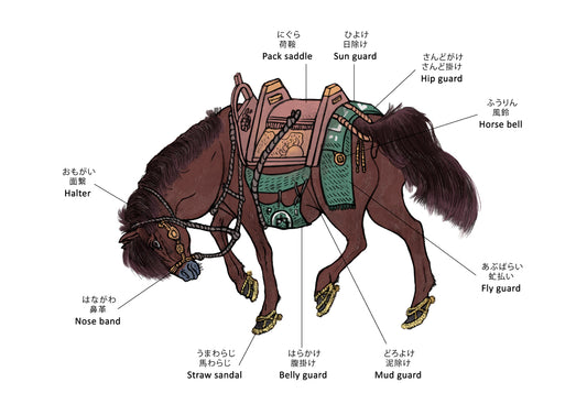 Traditional Pack Horse | Japanese Equestrian Print