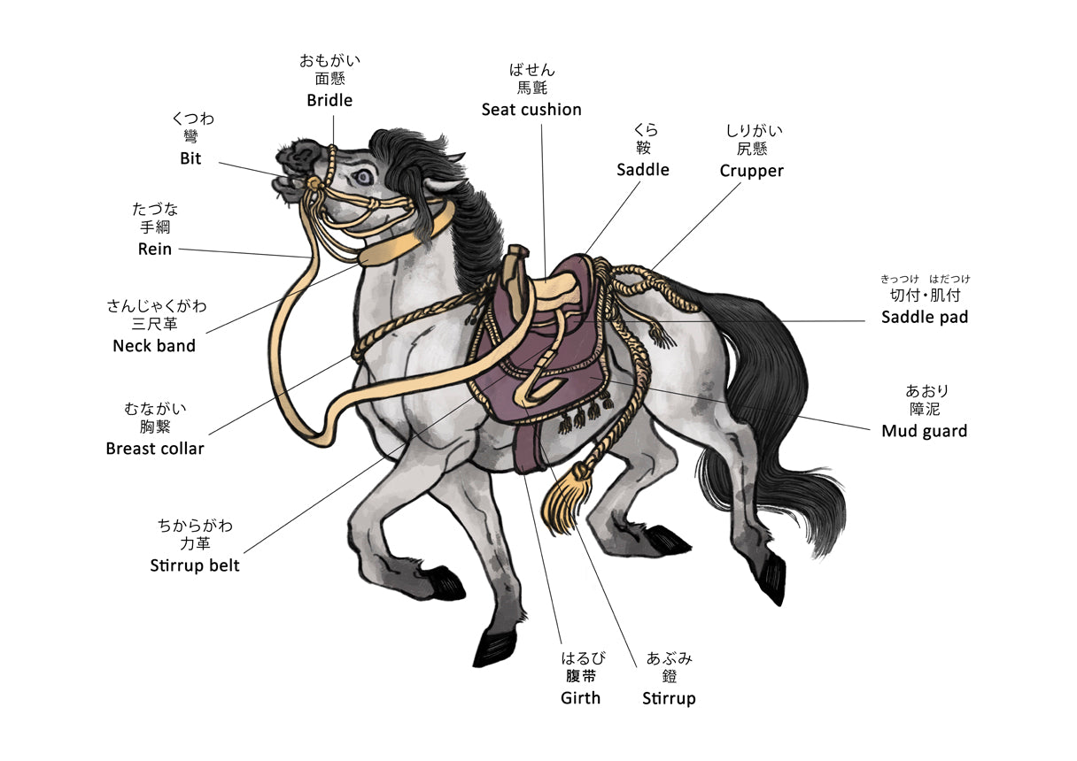 Edo Period Saddle Horse | Japanese Equestrian Print