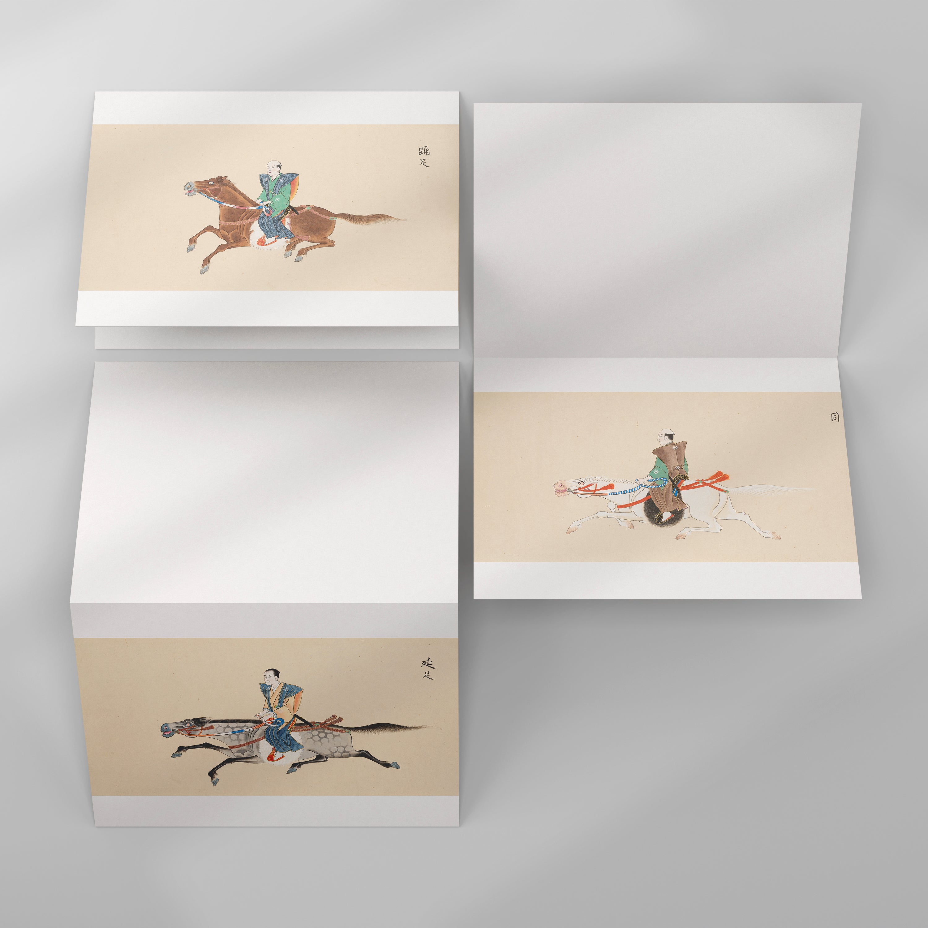 Japanese Equestrian Note Cards Pack of 8