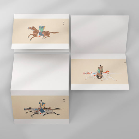 Japanese Equestrian Note Cards Pack of 8