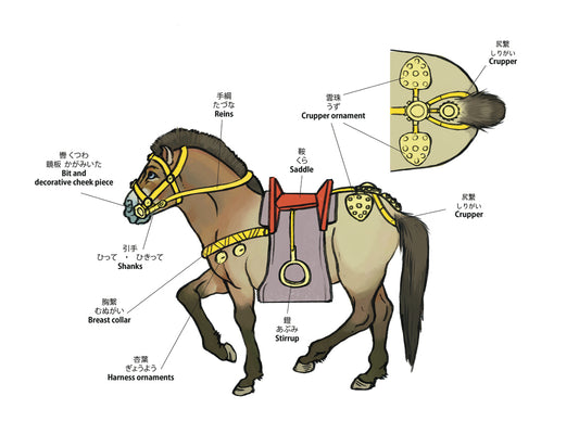 Kofun period saddle horse | Japanese Equestrian Print